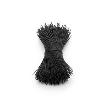 Iron Core Cable Ties 100 Pcs 7.8 Inches Black,Reusable Wire Twist Ties for Household Garden Office Cords Organizing (100Pcs, Black)