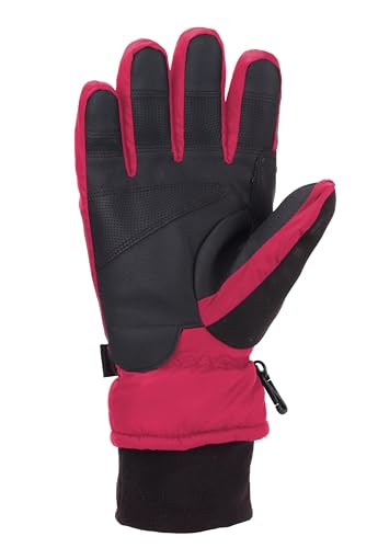 Carhartt Women's Waterproof Insulated Quilted Knit Cuff Glove - color: Crabapple, size: Medium
