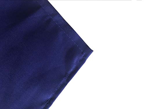 Total 6PCS Blue Bib Apron Adult with 2 Pockets for Women Men Chef Cooking Kitchen (6, Deep Blue) - color: Dark Blue