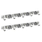 2 Pack Mop and Broom Holder Wall Mount for Kitchen Garage Laundry Room - color: Silver, size: 2 Pack 4 Racks with 5 Hooks