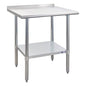 Profeeshaw Stainless Steel Prep Table 24''x30'' Workbench with Backsplash - color: With Backsplash, size: 24''x30''