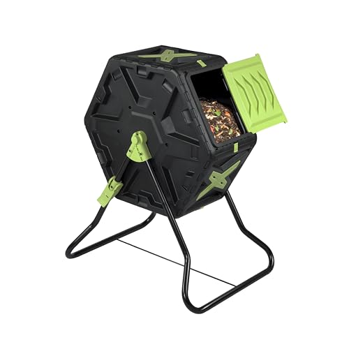 Simply Bio 21 Gallon Outdoor Compost Tumbler Bin – BPA-Free, Rotating Composting Bin for Garden, Yard, and Kitchen Waste, Fast Soil Creation, Weather-Resistant Outdoor Composter - size: 22-Gallon