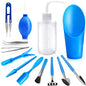 13 Pcs Succulent Care Tools, Mini Garden Transplanting Tool Set - style: Blue-2