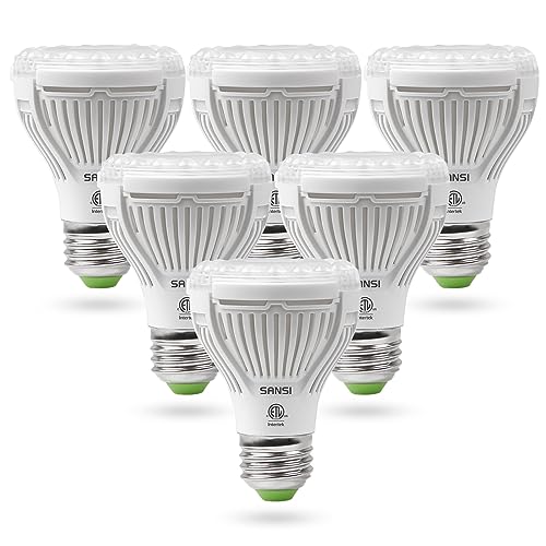 SANSI LED Grow Light Bulbs 6-Pack, 10W Full Spectrum, E26 Base, 4000K - size: 6 Pack