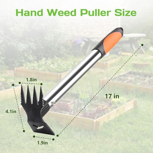 Upgraded Weed Puller, 17" Portable Garden Weed Pulling Tool - size: Small