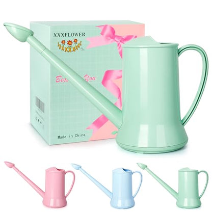 XXXFLOWER Small Watering Can, 67oz (1/2 Gallon) Indoor Houseplants Green - size: Green-2L