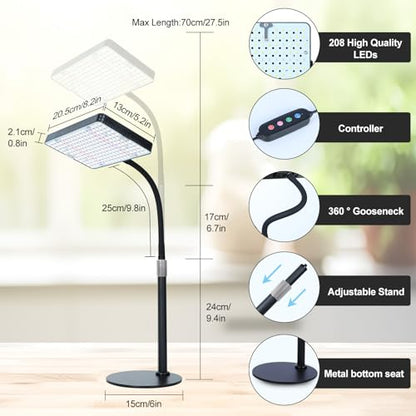 Tabletop Grow Light for Indoor Plants, Seedlings, Seed Starting - size: 1Head Tabletop(25W)