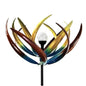 Bits and Pieces Tulip Wind Spinners Metal Yard Decor Windspinner