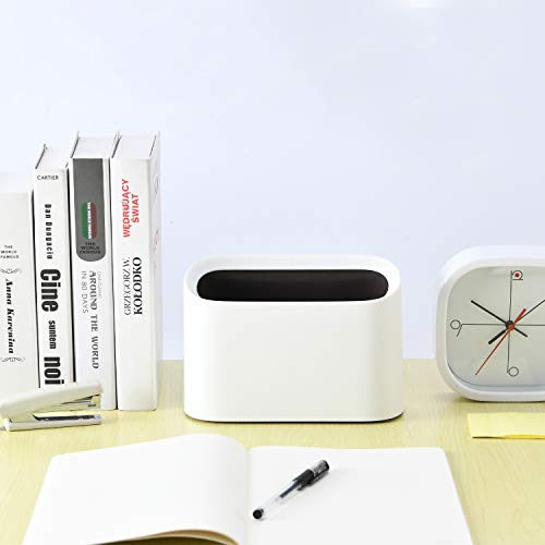 SUBEKYU Mini Countertop Trash Can,Tiny Desktop Trash Can,White 0.4 Gal - color: White 0.4 Gal No Lid