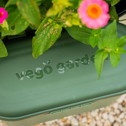 Vego Garden Heavy-Duty Hanging Garden Toolbox, Weather-Resistant Durable Polymer, Holds Up to 44 lbs, Features a Rounded Lid Basil Green - color: Basil Green