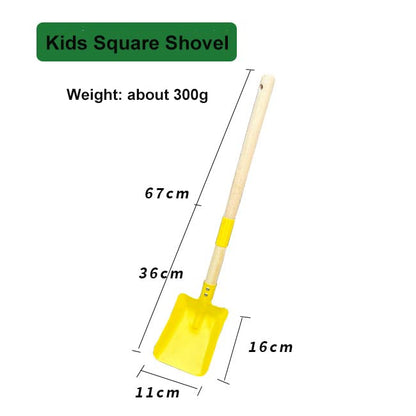 Small Garden Shovel-Kid's Size Wooden Handle Metal Head Shovel (Yellow) - color: Yellow