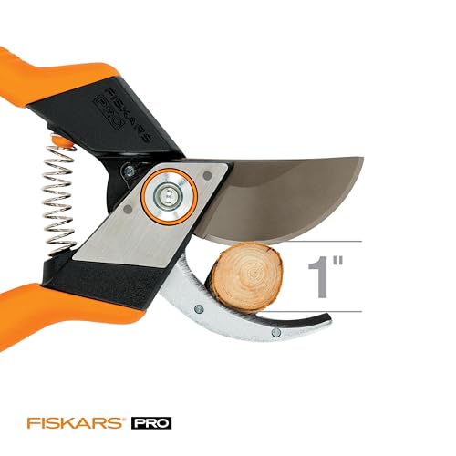 Fiskars Pro SoftGrip Bypass Pruning Shears, 1" Cut Capacity Garden Clippers - size: Fiskars Pro