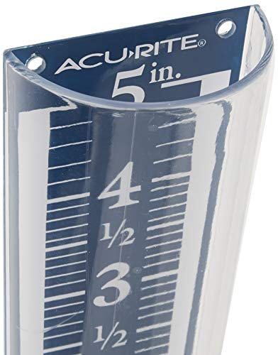AcuRite (00850A3) Easy-to-Read, Magnifying Rain Gauge, Blue, 5" Capacity - color: Magnifying