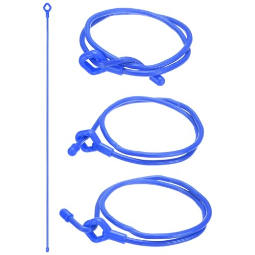 M METERXITY 4-Pack Adjustable Plant Ties, 24inch/61cm Silicone Flexible Multi-Function Sturdy Garden Twist Tie for Plant Support/Tree/Shrub/Vine, Reusable Support Twine [Blue] - color: Blue, size: 24inch/61cm
