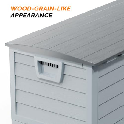 VINGLI 75 Gallon collapsible Outdoor Storage Box - color: Grey