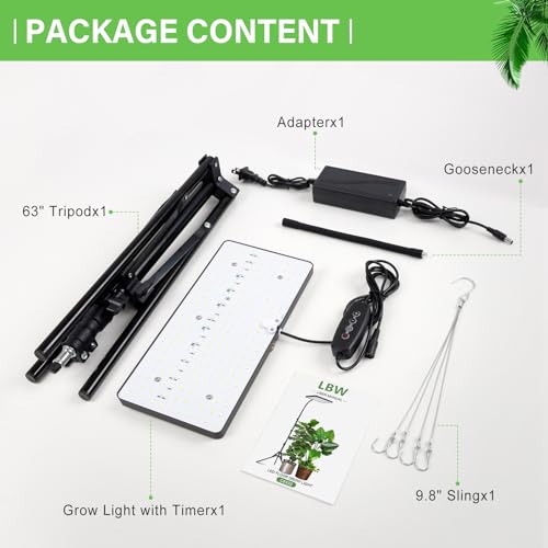 LBW Grow Lights for Indoor Plants, 214 LEDs Full Spectrum Plant Grow Light - size: 1-Head