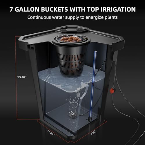 Spider Farmer DWC Hydroponics Growing System Kit 2 Buckets for Indoor Plant - size: 2 Buckets + Top Drip Kit