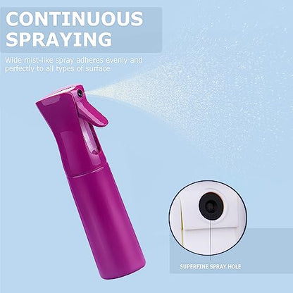 VIGOR PATH Continuous Mist Purple Spray Bottle 300ml Fine Mist for Hair - color: Light Purple - 10oz