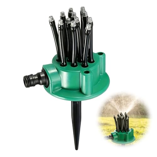 360 Degree Garden Automatic Multi Sprinkler Garden Lawn Sprinklers, with Flexible Spray Nozzles Rotating,Suitable for lawns, courtyards, Flower beds, and Agricultural Irrigation,Large Coverage Area
