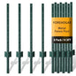 Green Metal Fence Post 3 feet, T Post for Garden Fence Wire Mesh, 8-Pack - color: Green, size: 3 FT- 8 PACK-GREEN