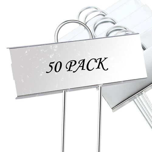 FORUP Metal Plant Labels, 50 Pack Garden Label Markers, Weatherproof Garden Stake Tags, Reusable Planting Gardening Markers, Silver - color: Silver 50-pack