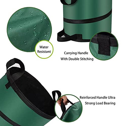 27 Gallons Pop Up Outdoor Camping Trash Can Recycle Bin Leaf Bags - size: 27 Gallons-1Pcs
