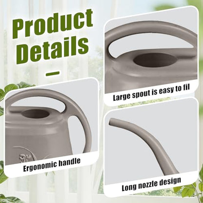 Hand Plastic Watering Can - Coffee Color - 1 Gallon - color: Coffee Color