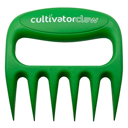 Bear Paws Cultivator Claw - Ergonomic Gardening Tools - Hand Held Garden Tool - Hand Rake - Strong Nylon Weeder - Manual Weeding, Aerating, Cultivating… - color: green