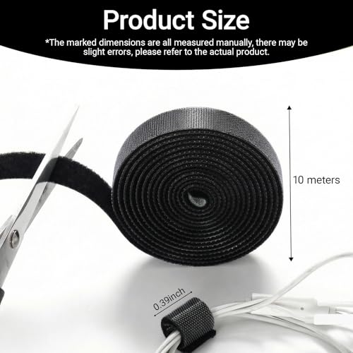 Soft Garden Cable Tie Tape-Reusable,for Climbing Plants Vines With Home Gardening Grips Effective Growing(33FT, Black) - color: Black, size: 33FT