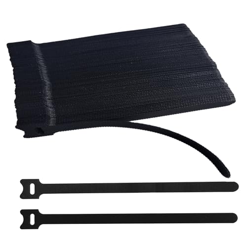 100 PCS 12 Inches Black Reusable Cable Ties,Multi-purpose Adjustable Cord Straps,Cable Organizer,Cord Wrap and Hook Loop Cords Management,Adjustable Cord Ties - size: 12inches-100PCS