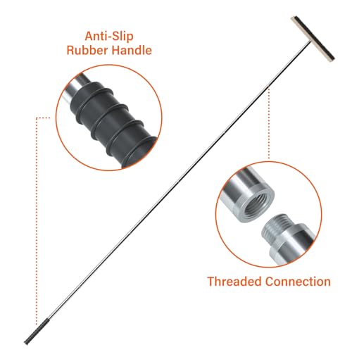 Leaf Roof Brush Cleaning Kit, Stainless Steel Pole (Extends 2ft to 16.5ft), Rake for All Roof Types & Solar Panels