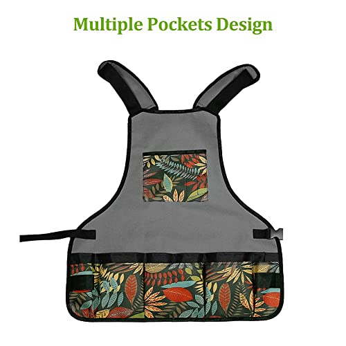 Garden Apron Oxford Cloth Work Apron With Pockets Adjustable Heavy Duty Tool Apron for Men & Women