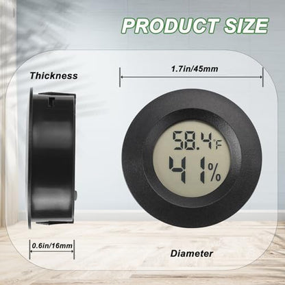 Serundo Auto Digital Hygrometer Thermometer Indoor/Outdoor Hygrometer 2PC