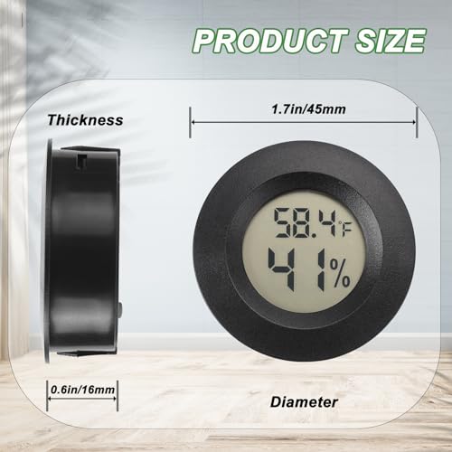 Serundo Auto Digital Hygrometer Thermometer Indoor/Outdoor Hygrometer 4PC