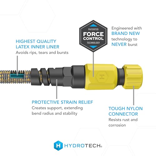HydroTech 100 ft Expandable Burst-Proof Garden Hose, 5/8 in Diameter - size: 100 Feet