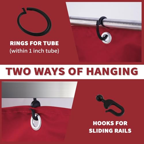 Gazebo Replacement Mosquito Netting for Patio, 10x12 ft, Red - color: Red, size: 10x12