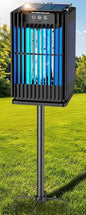 Solar Bug Zapper Outdoor, Solar Mosquito Zapper Outdoor with Ground Bracket, AUTO On/Off Solar Fly Zapper with Illuminated Light, Rechargeable Cordless Mosquito Traps for Camping Paito Backyard Garden