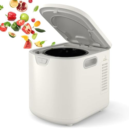 3.5L Electric Composter Countertop, Smart Kitchen Food Waste Compost Bin with 3 Modes, Auto Cleaning, LED Display, Low Noise, Odorless Compost Machine Converts Waste to Fertilizer - style: 3.5 L