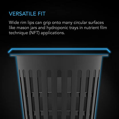 AC Infinity Net Cups 2-Inch, Heavy Duty Garden Slotted Net Pots - size: 2"