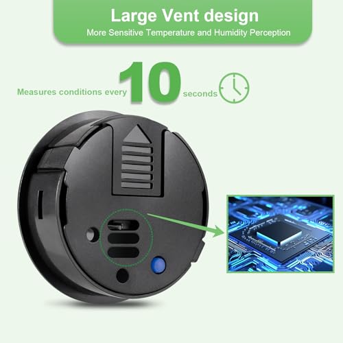 4-Pack Mini Hygrometer Thermometer Indoor Round Humidity Meter - color: 4 Pcs