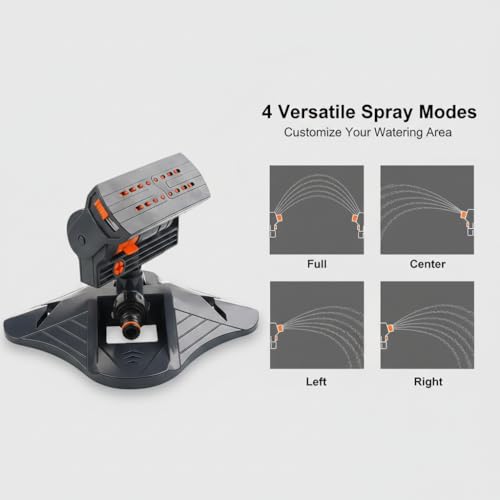 16 Nozzle Oscillating Sprinkler 360 Degree Automatic Rocking Irrigation System with Adjustable Flow Regulation for Lawn Garden and Yard