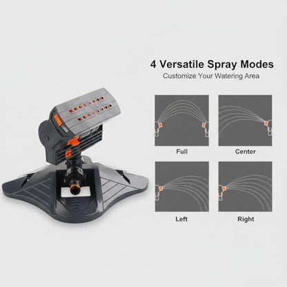 16 Nozzle Oscillating Sprinkler 360 Degree Automatic Rocking Irrigation System with Adjustable Flow Regulation for Lawn Garden and Yard