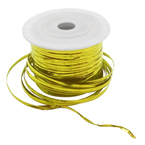 100 Yards Metallic Twist Ties Roll, 4mm, Gold - color: Gold