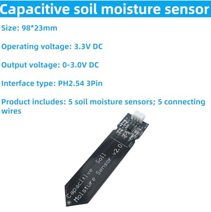 10Pcs 3.3V Capacitive Soil Moisture Sensor Module