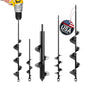 Auger Drill Bit for Planting 4 Pack – Compatible with 3/8 Inch Hex Drive - size: 1.6 x 8.6 + 3 x 12 + 2 x 14.5 + 2.6 x 16.5 Inch