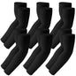 SHEVERCH Cooling Arm Sleeves UV Protection Compression for Men Women - color: 6pairs-black