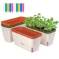 VIVOSUN Self-Watering Planters, 4-Pack 10.5 in Window Herb Planter Box - size: 4