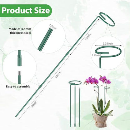 Unves 12 Pack Plant Support Stakes, 36 in Plant Stakes(36 or 24 or 12 Inch) - size: 36 Inch