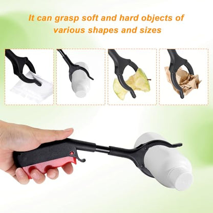 Trash Grabber Reacher Tool, 11inch 360° Rotating Jaw, Anti-Slip Grip