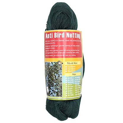 Bird Netting 25'x50' with 1" Square Mesh Bird Net Garden Netting for Chicken Coop, Aviary, Deer Fence, Fruit Tree - size: 25*50ft